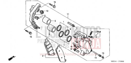 FRONT BRAKE CALIPER VT750C4 de 2004